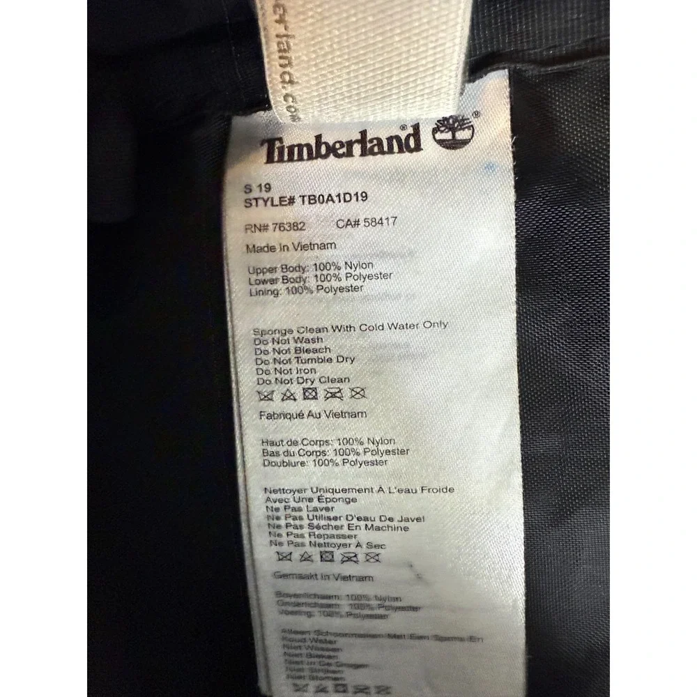 Timberland Black Nylon Backpack Daypack School Travel Bag‎ Mesh Pockets